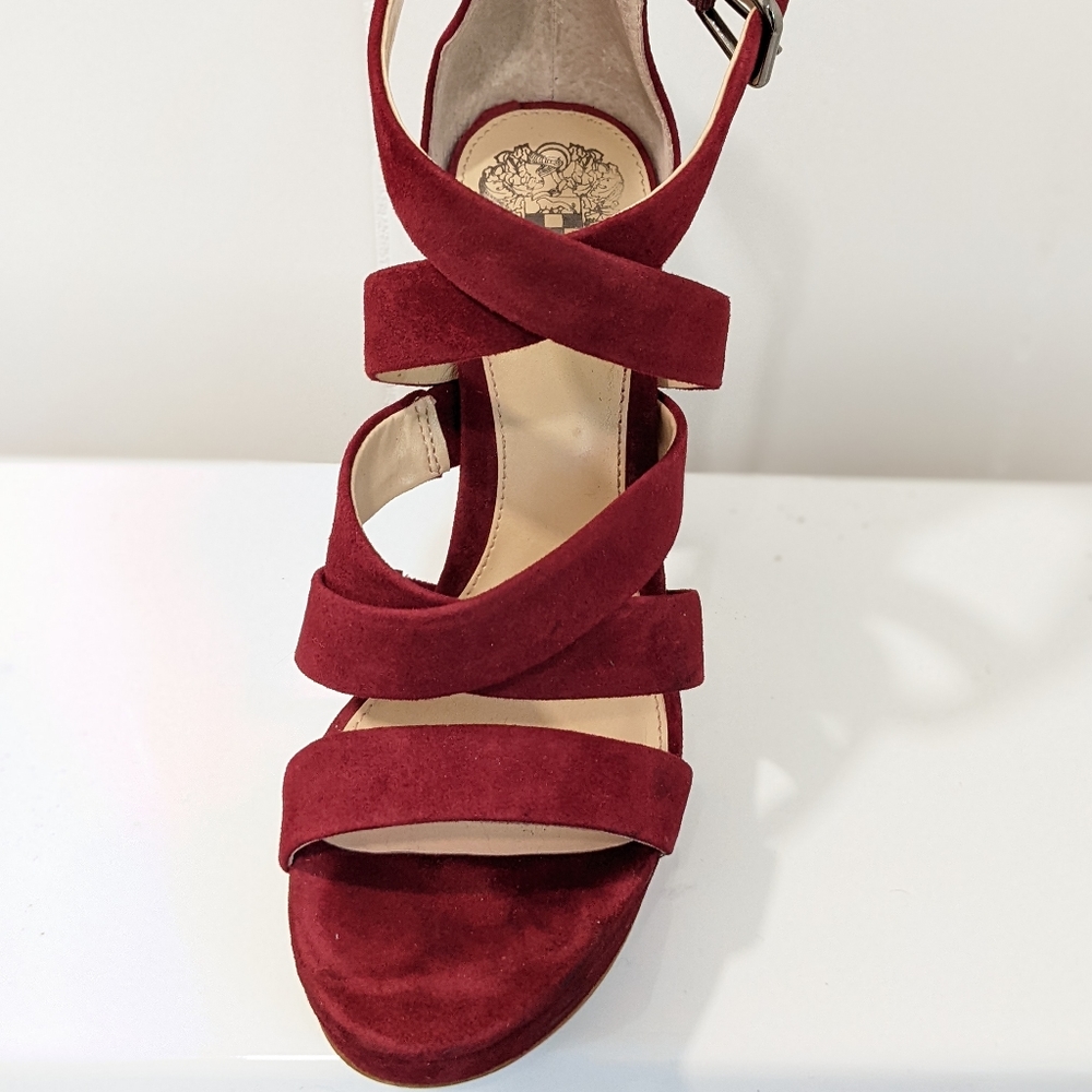 Suede heeled sandals by Vince Camuto - Picture 3 of 15